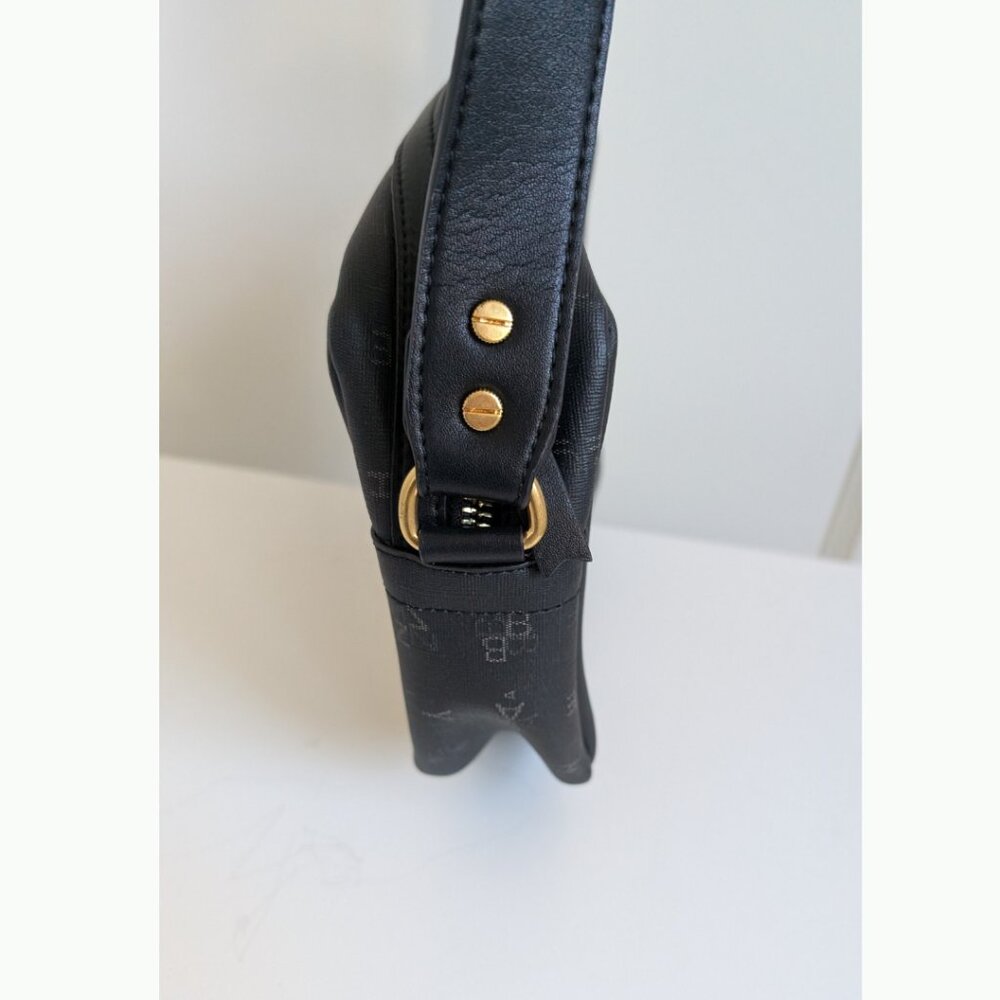 INDIA HICKS "Stripe GRAPHICKS" Black Crossbody Bag | NWOT Adjustable Strap Purse - Picture 5 of 5